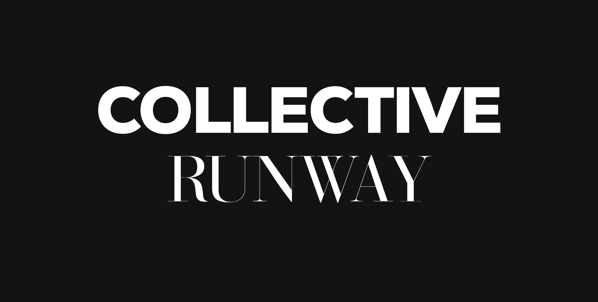 A black and white logo for collective runway.